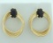 2ct Tw Sapphire Gold Earrings In 14k Yellow Gold