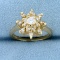 1/2ct Tw Starburst Diamond Ring In 14k Yellow Gold
