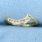 Diamond Swoosh Or Wrap Ring In 14k Yellow Gold