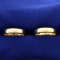 Two Gold Stacking Band Rings In 14k Yellow Gold