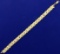 Diamond Cut X-link Bracelet In 10k Yellow Gold