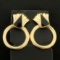 Onyx Dangle Drop Circular Earrings In 14k Yellow Gold