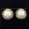 12mm South Sea Pearl Earrings In 14k Yellow Gold