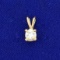 1/4ct Round Brilliant Diamond Pendant In 14k Yellow Gold