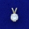 2/3ct Round Brilliant Cut Diamond Pendant In 14k White Gold