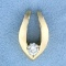 2/3ct Diamond Solitaire Slide In 14k Yellow Gold