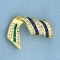 Charles Krypell Designer Diamond, Sapphire, And Emerald Slide Pendant In 18k Yellow Gold