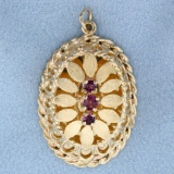 Detailed Amethyst Pendant In 14k Yellow Gold