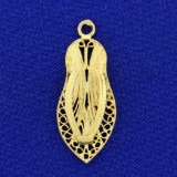 Detailed Flip Flop Slipper Charm Or Pendant In 22k Yellow Gold