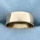 Vintage Wide Wedding Band Ring In 10k Yellow Gold