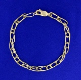 7 1/2 Inch Paperclip Link Bracelet In 18k Yellow Gold