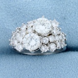 1.75ct Tw Diamond Cocktail Ring In 14k White Gold