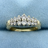 1ct Tw Cathedral Style Anniversary Band Ring In 14k Yellow Gold