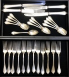 28-piece Towle Old Newbury Sterling Silver Flatware Set
