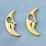 Crescent Moon Earring Enhancers In 14k Yellow Gold