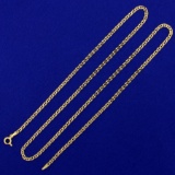 Italian-made 24 Inch Anchor Link Neck Chain In 18k Yellow Gold