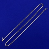 20 Inch Rope Style Neck Chain In 14k Yellow Gold