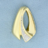 1/4ct Tw Diamond Slide Or Pendant In 14k Yellow Gold