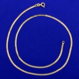 Italian-made 18 Inch C-link Neck Chain In 14k Yellow Gold