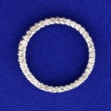 1/2ct Tw Diamond Circle Pendant In 10k White Gold