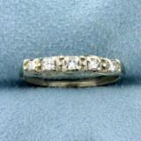 Vintage 1/5ct Tw Five-stone Diamond Anniversary Or Wedding Ring In 14k White Gold