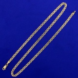18 Inch Anchor Link Neck Chain In 14k Yellow Gold