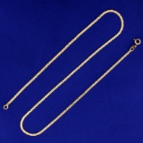 Italian-made 18 Inch C-link Neck Chain In 14k Yellow Gold