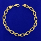 Oval Link Bracelet In 14k Yellow Gold