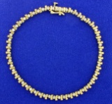 3/4ct Tw Diamond Tennis Bracelet In 14k Yellow Gold