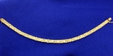Heart Design Diamond Cut 14k Yellow Gold Bracelet