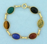 Vintage Scarab Bracelet In 14k Yellow Gold