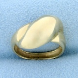 Gold Modern Style Abstract Designer Ring In 14k Yellow Gold
