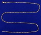 23 1/2 Inch Unique Elongated Oval Link Neck Chain In 18k Yellow Gold