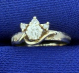 1/3ct Tw Vintage Diamond Ring In 14k White Gold