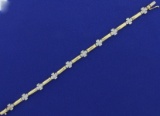 1/2ct Tw Diamond Clover Bracelet In 14k Yellow And White Gold