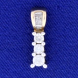 1/2ct Tw Diamond Gold Pendant In 10k Yellow Gold