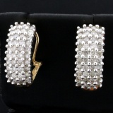 2ct Tw Diamond Earrings In 10k Yellow Gold