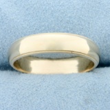 Wedding Band Ring With Beaded Edge In 14k Yellow Gold