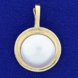 14mm Mabe Pearl Pendant In 14k Yellow Gold