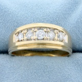 2/3ct Tw Diamond Men's Ring In 14k Yellow Gold