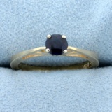 1/3ct Sapphire Solitaire Ring In 14k Yellow Gold