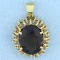 10ct Smoky Topaz Pendant In 14k Yellow Gold