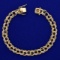 Double Ring Charm Bracelet In 14k Yellow Gold