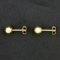 Ball Bead Stud Earrings In 14k Yellow Gold