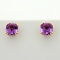 4ct Tw Amethyst Stud Earrings In 14k Yellow Gold