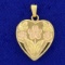 Floral Design Heart Locket Pendant In 14k Yellow And Rose Gold