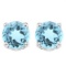 6mm Sky Blue Topaz Stud Earrings In Sterling Silver