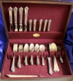 Oneida Damask Rose 52- Piece Sterling Silver Flatware Set