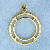 17mm Coin Bezel Pendant In 14k Yellow Gold