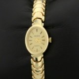Vintage 14k Solid Gold Geneve Quartz Women's Watch In 14k Yellow Gold